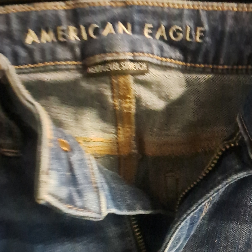 American Eagle Outfitters Dark Blue Straight Leg Jeans